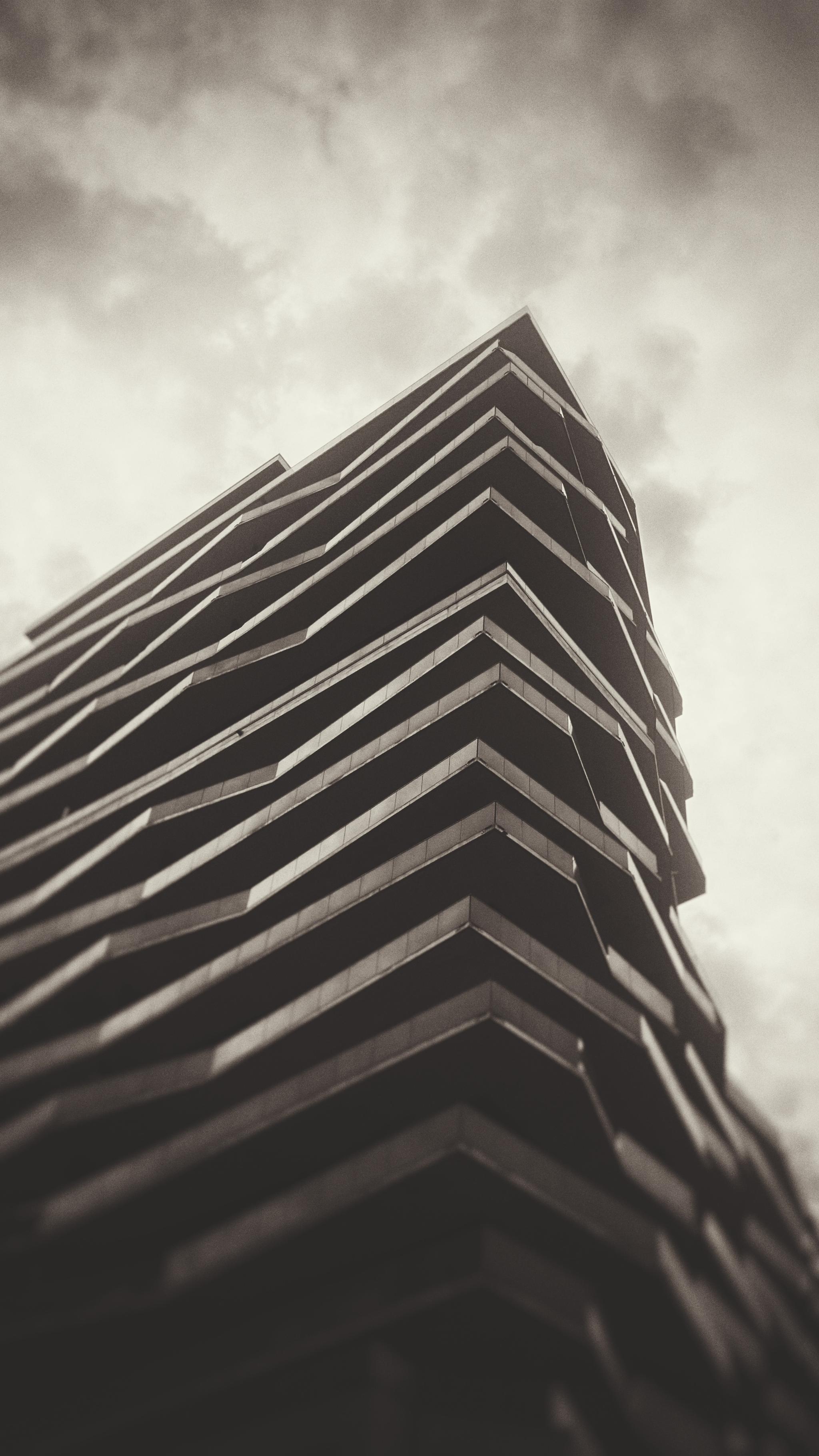 A modern apartment building located downtown Montreal.