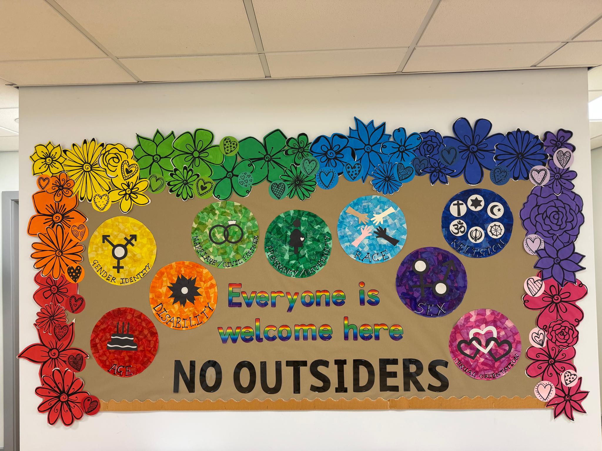 In our school we have no outsiders. Everyone is welcome here.