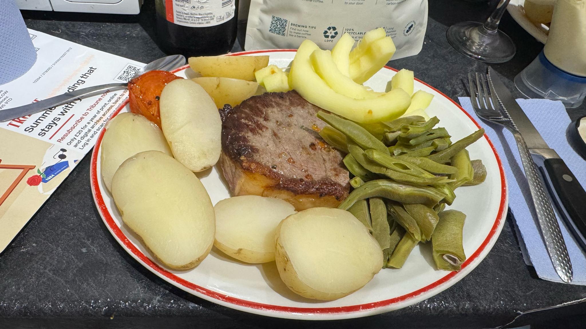 Home-Cooked Meal with Home-Grown Vegetables