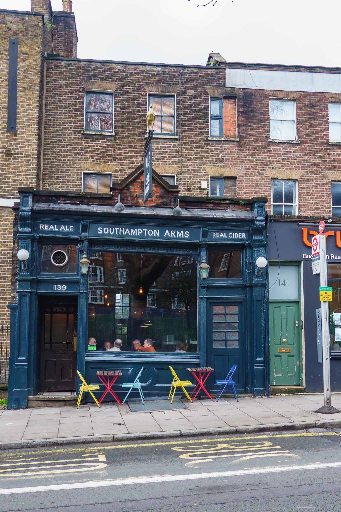 The front of the Southampton Arms Pub, Highgate Road, London NW5
