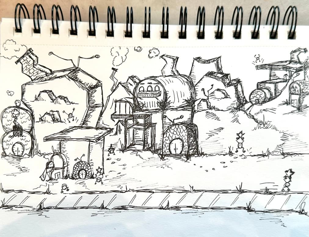 sketching doodles