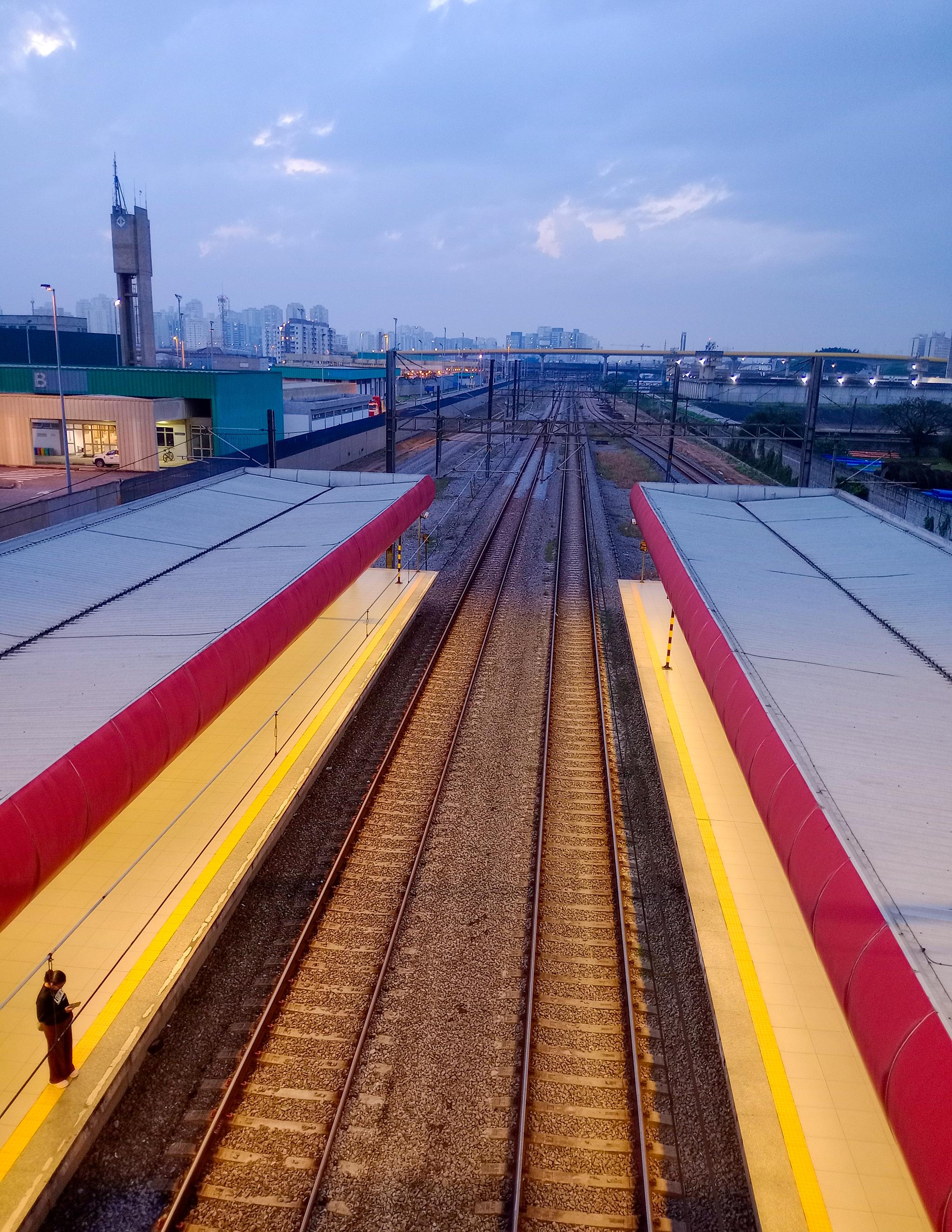 Railway in Tamanduateí Metro Station