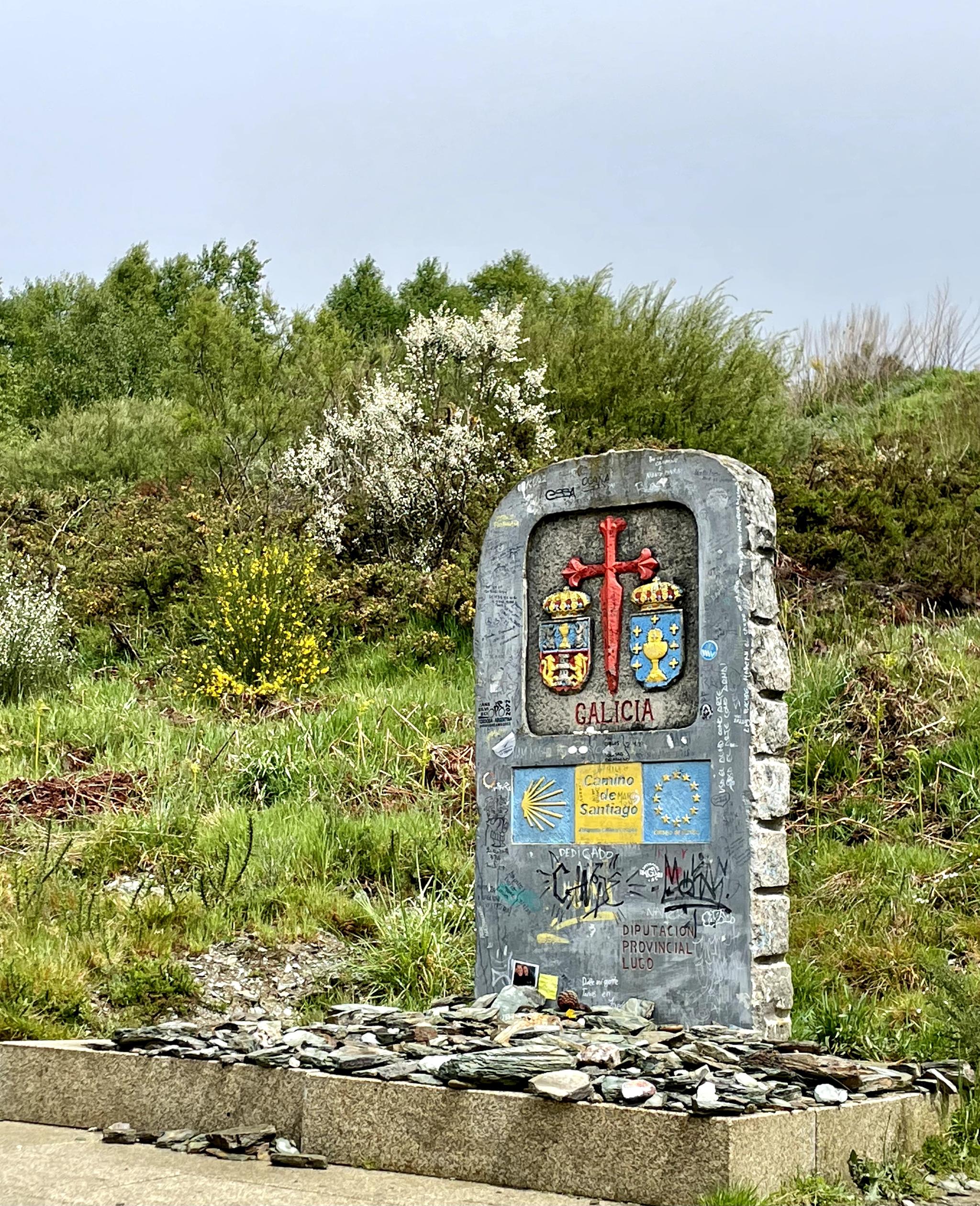Crossing into Galicia on the Camino Frances