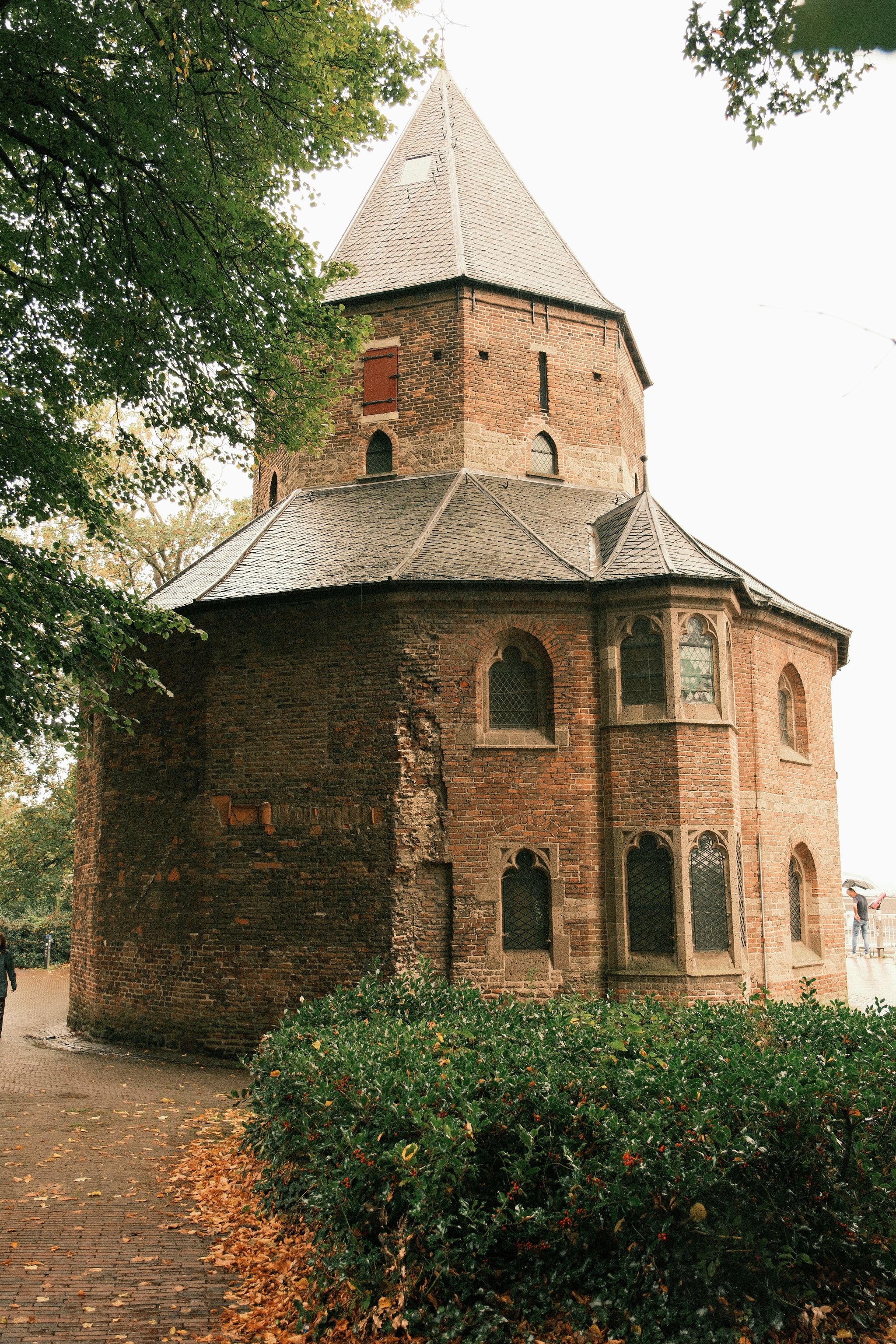 The Saint Nicholas Chapel on the Valkhof Hill, on the edge of the city center of Nijmegen.