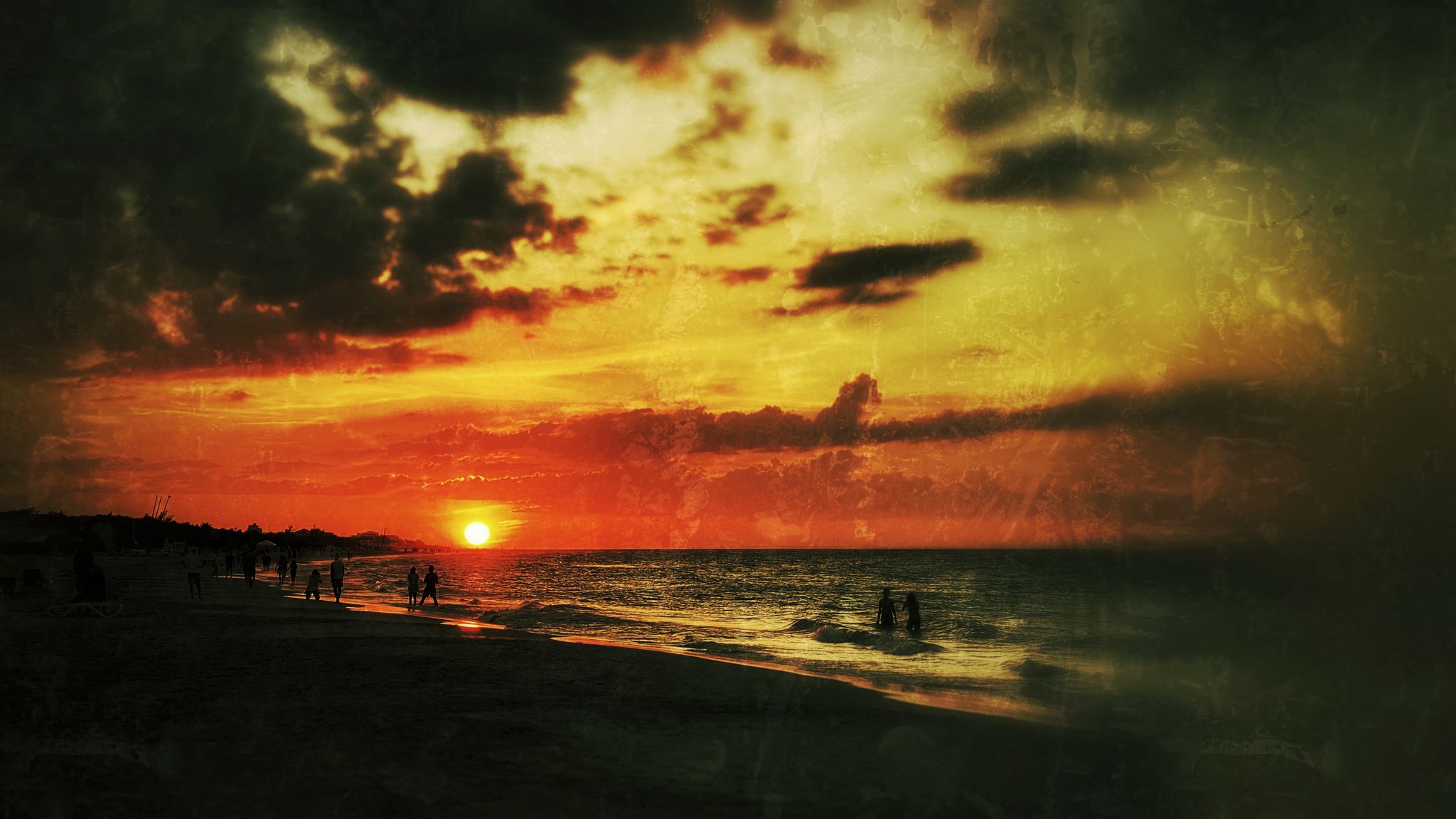 A sunset in Varadero, Cuba, circa 2011. Processing done with Snapseed.