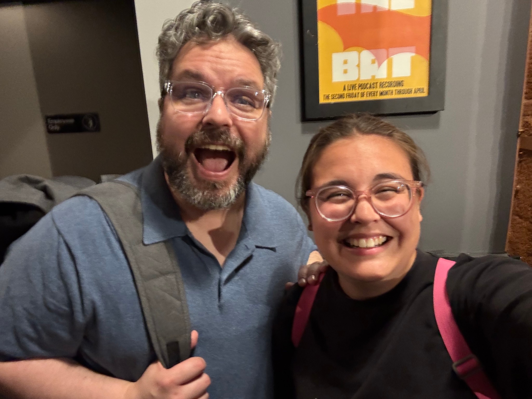 Matt Young (who plays Usidore, Wizard of the Twelfth Realm of Ephisiyies, Master of Light and Shadow, Manipulator of Magical Delights, Devourer of Chaos, Champion of the Great Halls of Terr'akkus, the Elves know him as Fi’an Yalok, the Dwarves know him as Zoenen Hoogstandjes, and he is known in the Northeast as Gaismuēnes Meistar, and there may be other secret names you don’t know yet) and me!